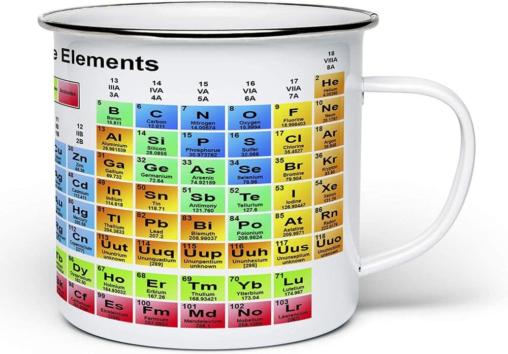 Periodic Table of The Elements Enamel Tin Mug