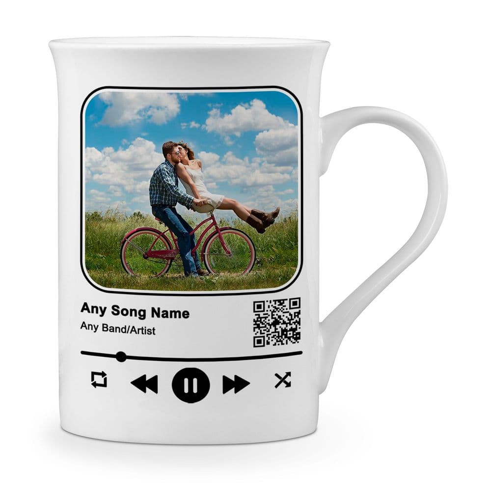 Personalised Song & Album Music Keepsake QR Code Novelty Gift Fine Bone