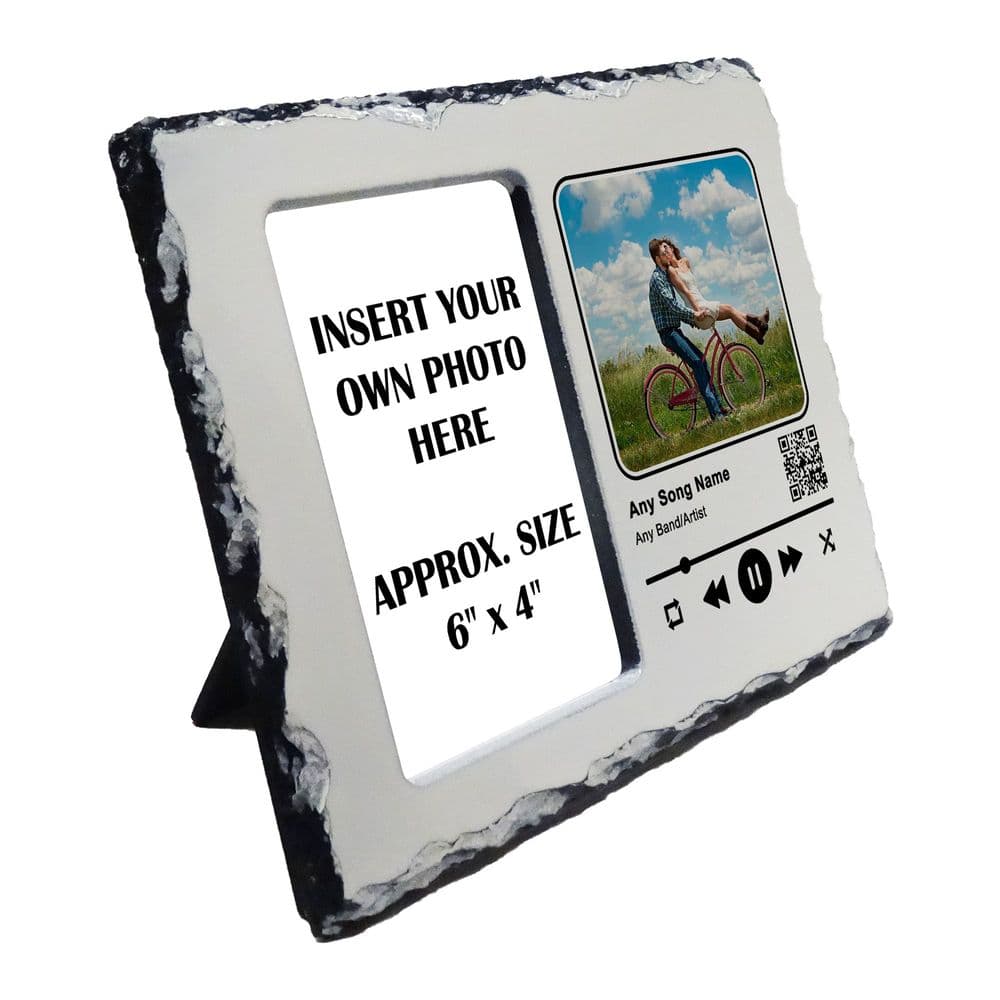 Personalised Song & Album Music Keepsake QR Code Novelty Rock Slate