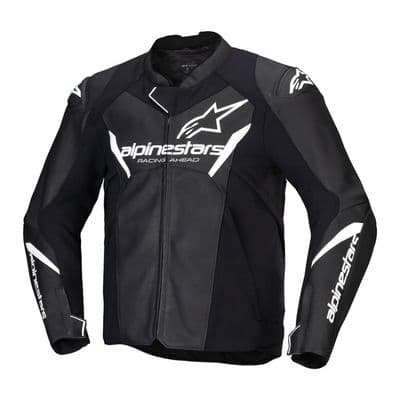 Alpinestars Faster V3 Leather Jacket Black -White