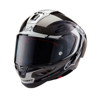 Alpinestars Supertech R10 Solid FIM Helmet Carbon Black Silver