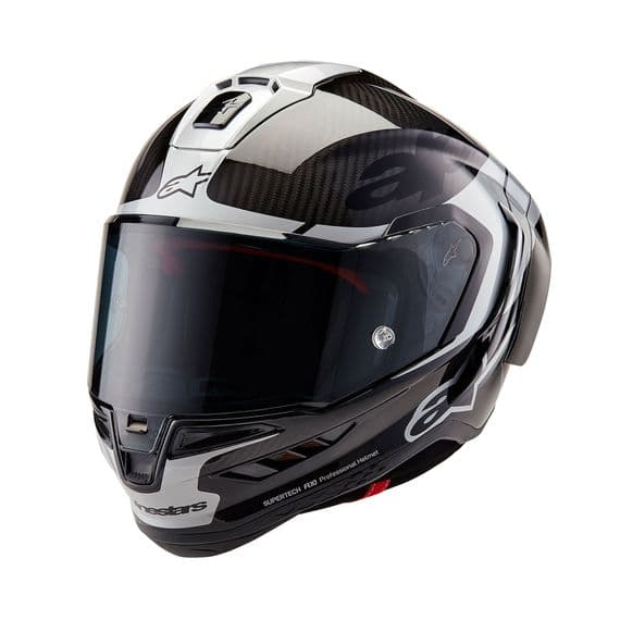Alpinestars Supertech R10 Solid FIM Helmet Carbon Black Silver