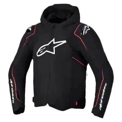 Alpinestars Zaca V2 Waterproof Men’s Jacket-BLACK-RED-FLUO
