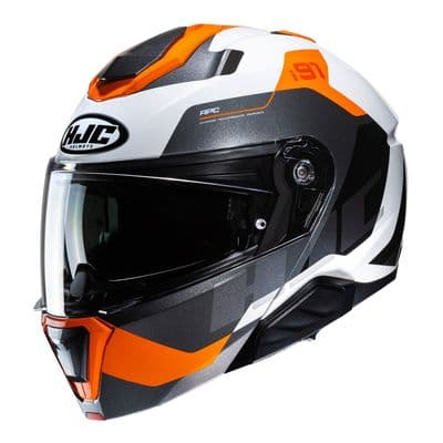 HJC I91 Carst MC7 Flip Front Orange Black White