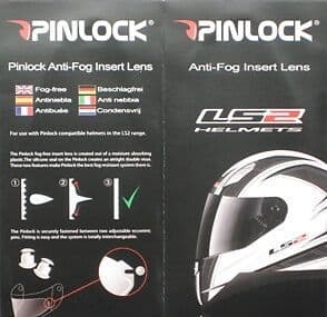 LS2 Anti Fog Pinlock Insert LS2 FF369/FF384/FF351/FF352/FF313/F396 Helmet Visor