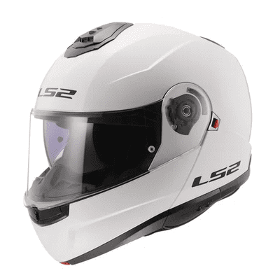 LS2 FF908 Strobe 2 Flip Front Gloss White