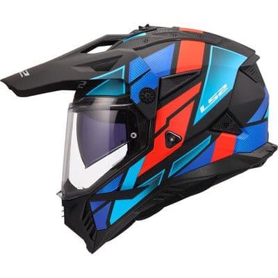 LS2 Pioneer 2 MX702  Block Blue-Red-Black  Helmet