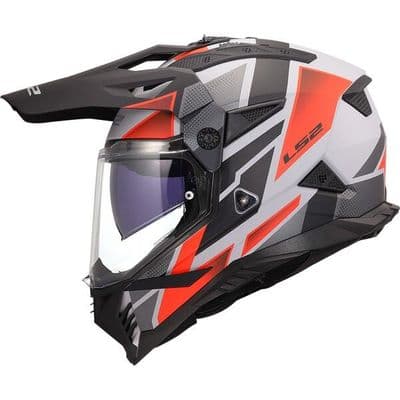 LS2 Pioneer 2 MX702  Block Grey-Red-Black Helmet