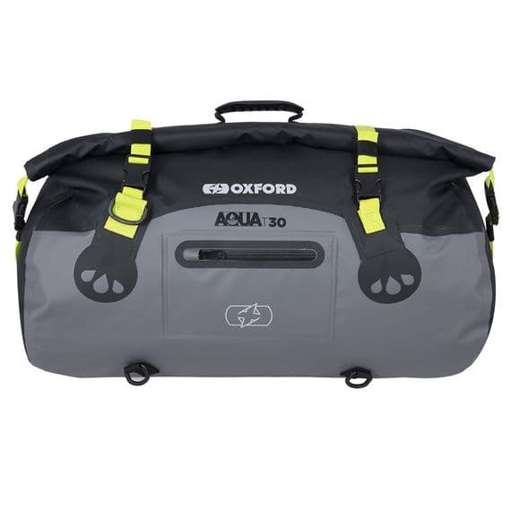 Oxford Aqua T-30 Roll bag - Black/Grey/Fluo