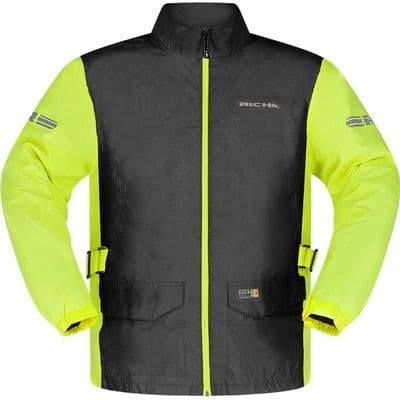 RICHA MONSOON RAIN JACKET BLK/FLUO