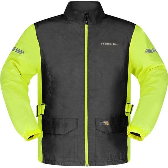 RICHA MONSOON RAIN JACKET BLK/FLUO