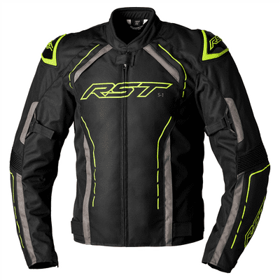 RST S-1 CE MENS TEXTILE JACKET BLACK-FLO YELLOW