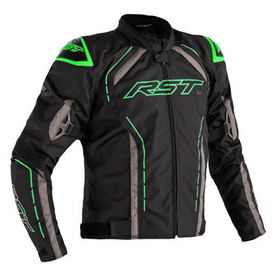 RST S-1 CE MENS TEXTILE JACKET BLACK-NEON GREEN