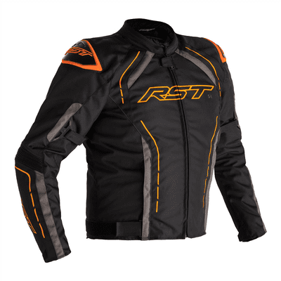 RST S-1 CE MENS TEXTILE JACKET BLACK-NEON ORANGE