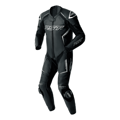 RST S1 D30 Leather Suit 1 Piece Black White