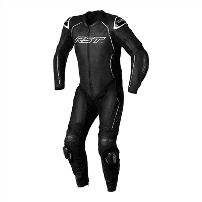 RST S1 Leather Suit 1 Piece Black White