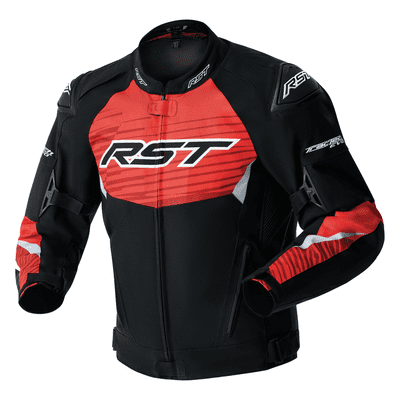 RST TRACTECH EVO D30 CE MENS TEXTILE JACKET  FLO RED -BLACK