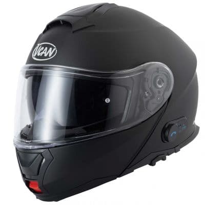 Vcan V272 Bluetooth Flip Front Helmet - Matt Black
