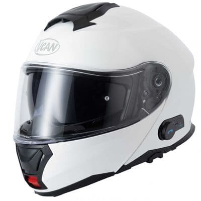 Vcan V272 Bluetooth Flip Front Helmet - White