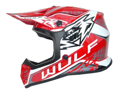 Wulfsport Air X MX Helmet - Red - Kids