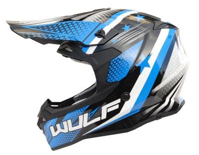 Wulfsport Iconic MX Helmet - Blue - Adults