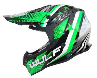 Wulfsport Iconic MX Helmet - Green - Adults