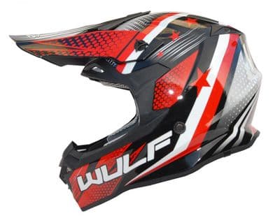 Wulfsport Iconic MX Helmet - Red - Adults