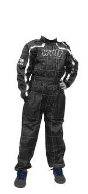 Wulfsport MX Karting Suit - Black - Kids