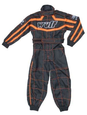 Wulfsport MX Karting Suit - Black/Orange - Kids