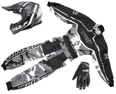 Wulfsport MX Set Black Camo - Kids