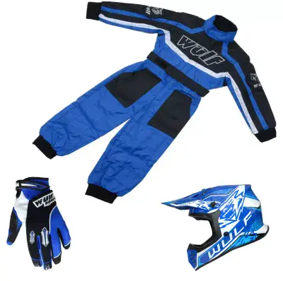 Wulfsport MX Set Blue - Kids