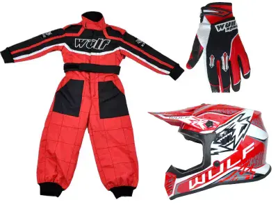 Wulfsport MX Set Red - Kids