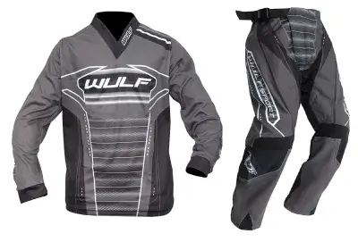 Wulfsport MX Top & Pants - Grey - Kids