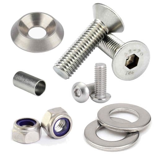 Bolts, Screws, Nuts, Washers & other fixings - all with FREE shipping at Diamond Race Products