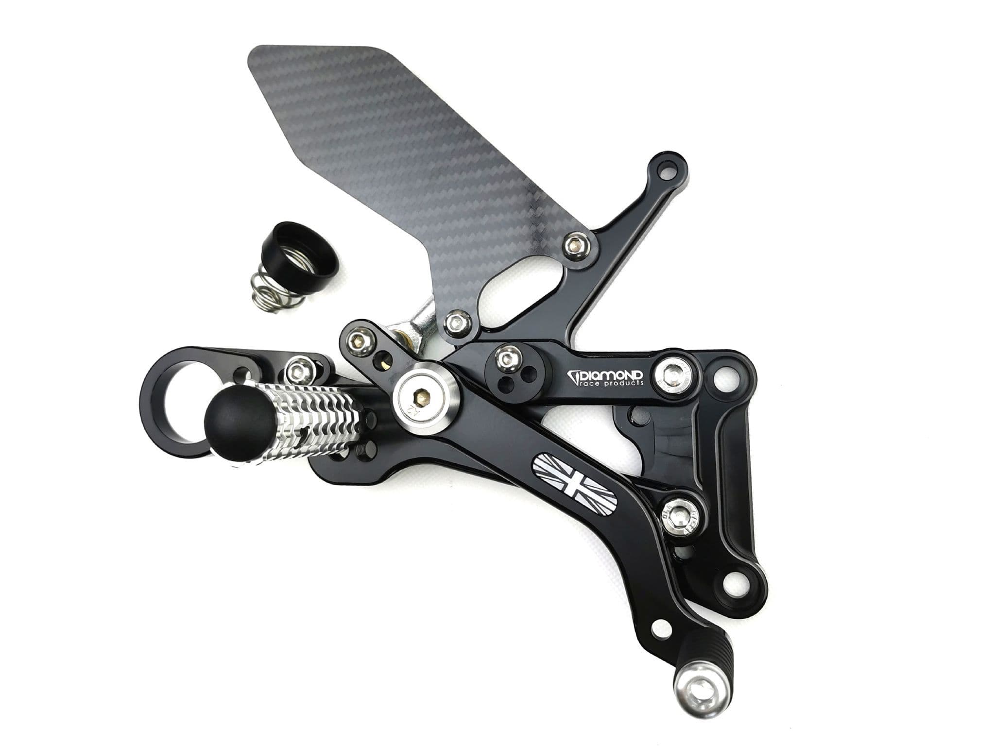 BMW S1000RR Rearsets from Diamond Race Products Now with Carbon Fibre!