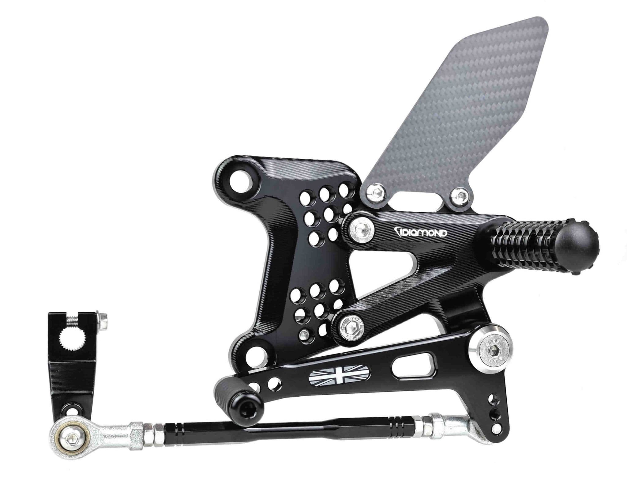 Kawasaki ZX6R/636 Rearsets from Diamond Race Products Now with Carbon