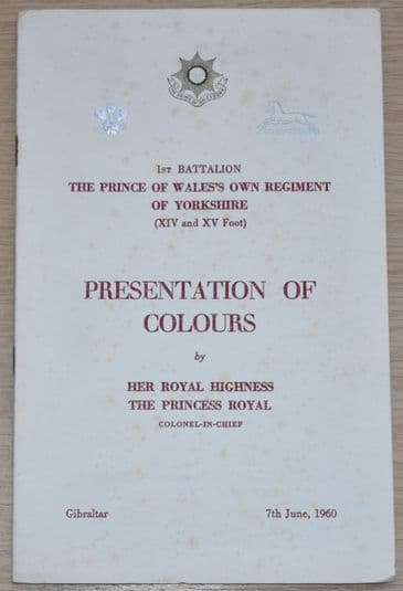 1st Battalion The Prince of Wales's Own Regiment of Yorkshire Presentation of Colours, 7th June 1960