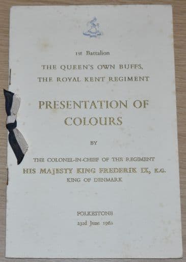 1st Battalion The Queens Own Buffs The Royal Kent Regiment Presentation of Colours, 23rd June 1962