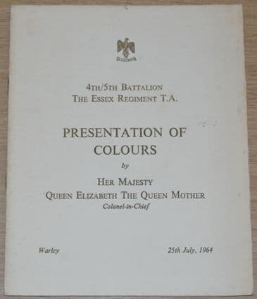 4th/5th Battalion The Essex Regiment T.A. Presentation of Colours, 25th July 1964