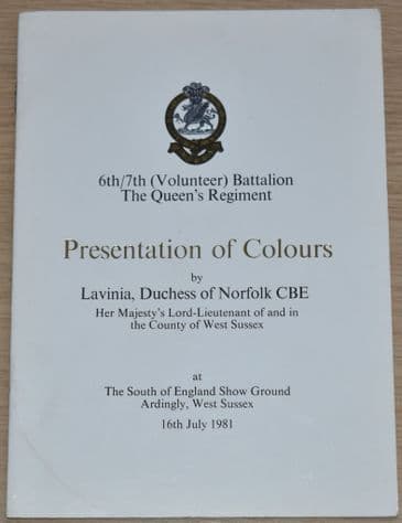 6th/7th (Volunteer) Battalion The Queen's Regiment Presentation of Colours, 16th July 1981