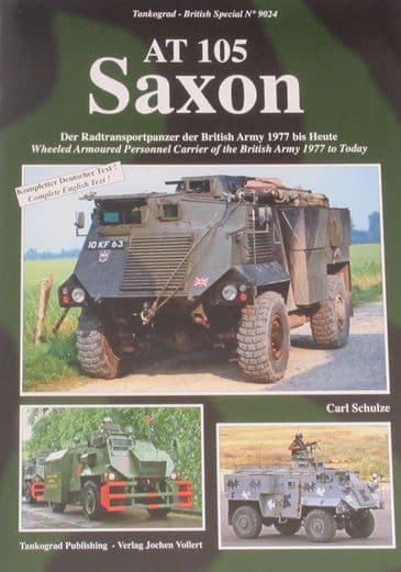 AT 105 Saxon, by Carl Schulze, subtitled 'Wheeled Armoured Personal Carrier of the British Army 1977