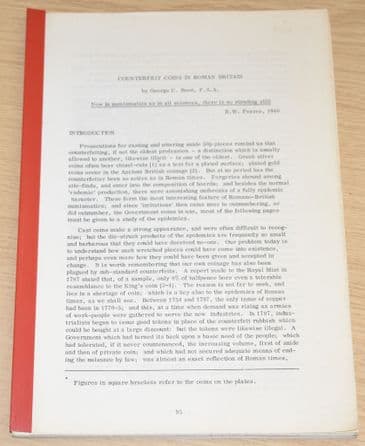 Counterfeir Coins in Roman Britain, by George C Boon