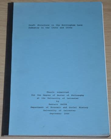 Craft Structures in the Nottingham Lace Industry in the 1920s and 1930s, by Kentaro Saito
