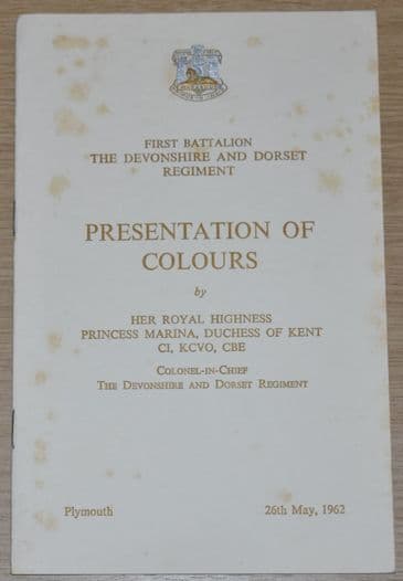 First Battalion The Devonshire and Dorset Regiment Presentation of Colours, 26th May 1962