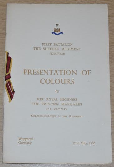 First Battalion The Suffolk Regiment (12th Foot) Presentation of Colours, 23rd May 1955