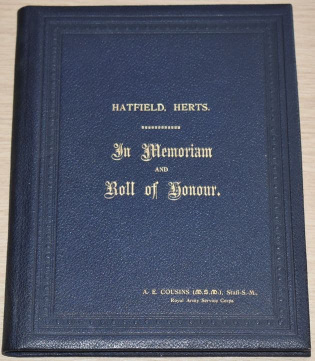 In Memoriam and Roll of Honour - Hatfield, Hertfordshire