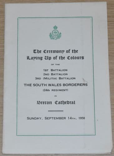 Laying Up of the Colours of the 1st, 2nd 3rd Battalions The South Wales Borderers, September 1958