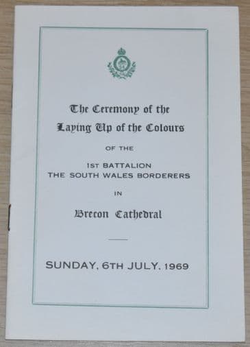 Laying Up of the Colours of the 1st Battalion The South Wales Borderers, July 1969