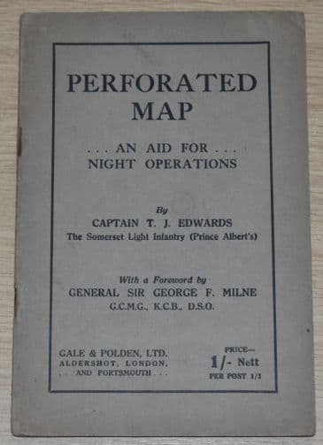 Perforated Map, An Aid for Night Operations, by Captain T.J. Edwards (Published 1924)