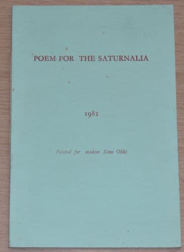 Poem for the Saturnalia, 1981, by Potocki of Motalk (Signed)
